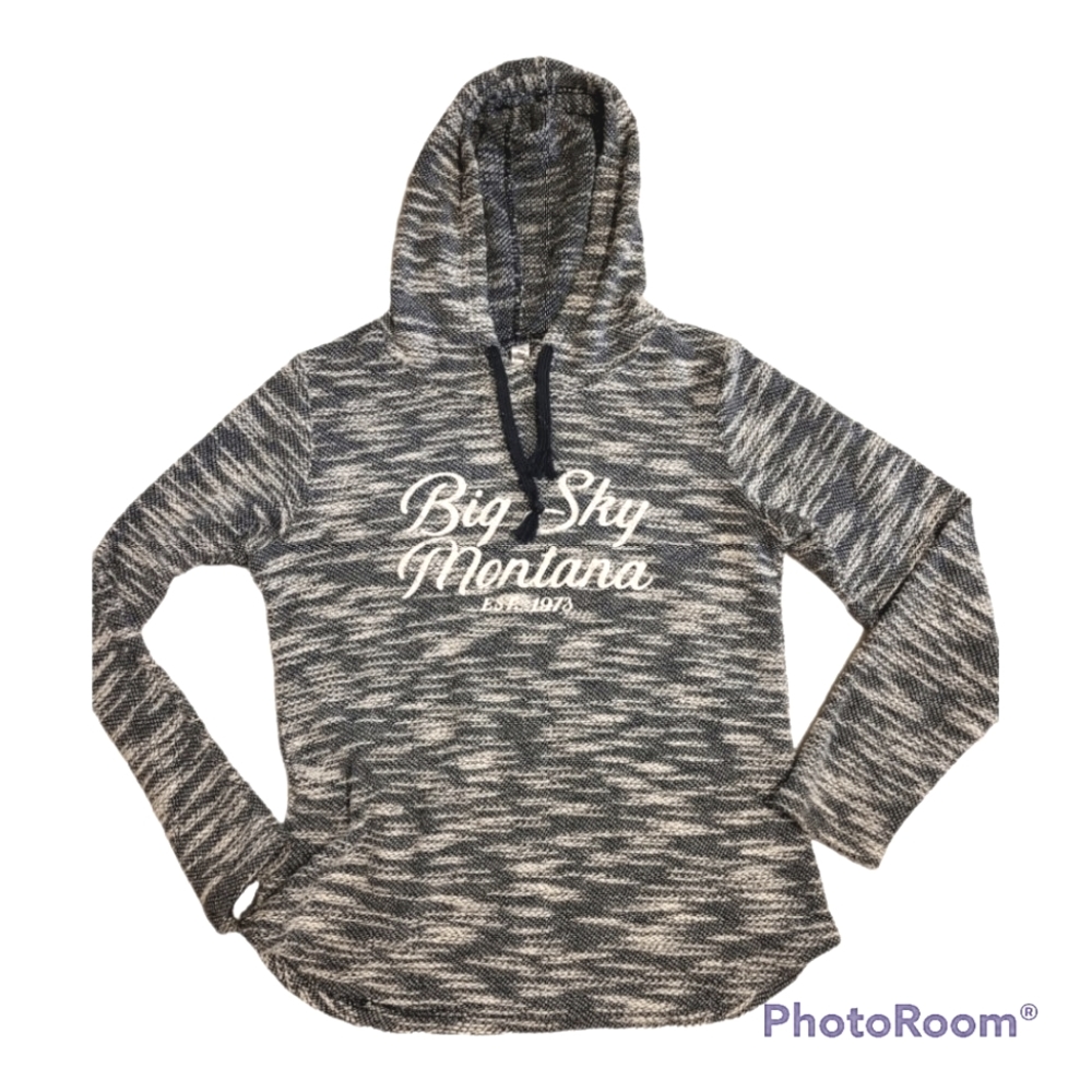 Big Sky Montana light cotton blend soft hoodie Unisex